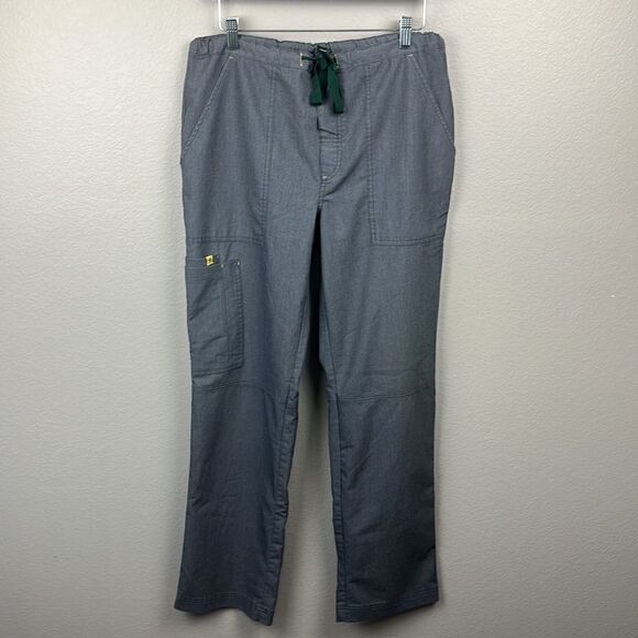 Figs Cairo Straight Leg Graphite Gray Cargo Pants Elastic/Tie Waist Scrubs S - Picture 2 of 11